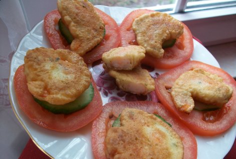 Креветки жареные