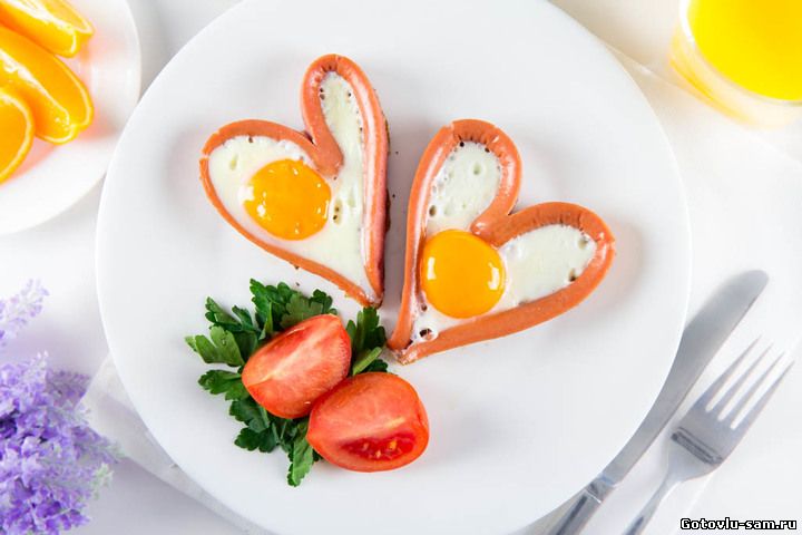 Яичница «Сердце»