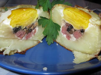 Фаршированный картофель в духовке