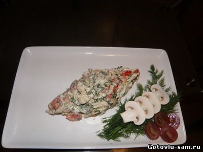 Салат с куриным филе